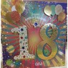 CARTE DOUBLE ANNIVERSAIRE 18 ANS COLL'AGE 18 X 18 CM CARTE DOUBLE ANNIVERSAIRE 18 ANS COLL'AGE 18 X 18 CM