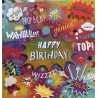 CARTE DOUBLE JOYEUX ANNIVERSAIRE  COLL'AGE 18 X 18 CM CARTE DOUBLE JOYEUX ANNIVERSAIRE  COLL'AGE 18 X 18 CM