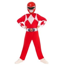 DEGUISEMENT ENFANT POWER RANGER ROUGE  TAILLE 5-6 ANS 