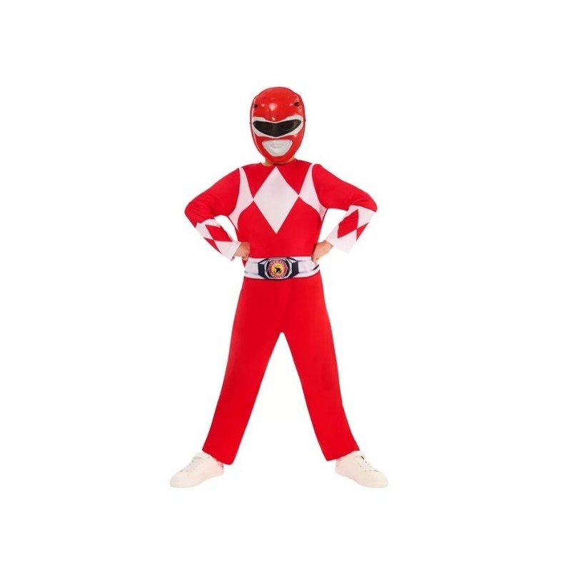 DEGUISEMENT ENFANT POWER RANGER ROUGE  TAILLE 5-6 ANS 