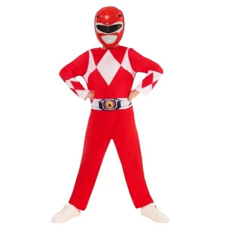DEGUISEMENT ENFANT POWER RANGER ROUGE  TAILLE 5-6 ANS 