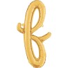 BALLON METALLIQUE LETTRE F CURSIVE OR 36 CM  BALLON METALLIQUE LETTRE F CURSIVE OR 36 CM