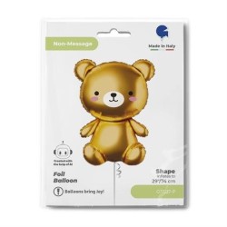 BALLON METALLIQUE OURS BRUN 74 CM