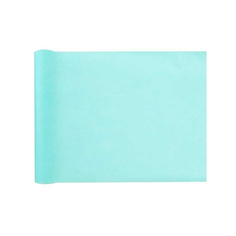 CHEMIN DE TABLE VERT D'EAU OU MENTHE 30 CM X 10 METRES 