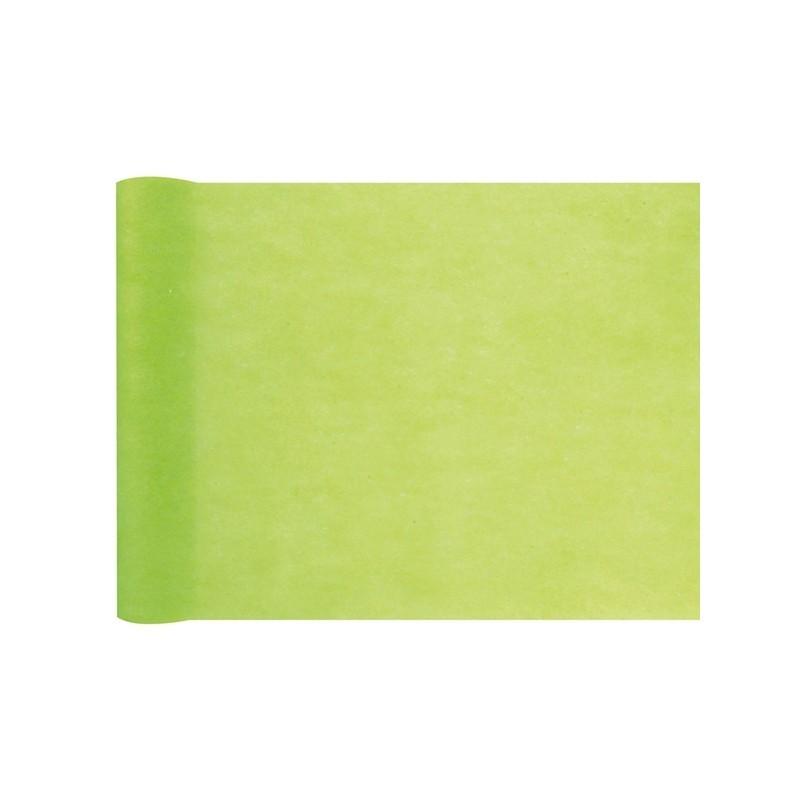 CHEMIN DE TABLE INTISSE VERT ANIS 30 CM X 10 M CHEMIN DE TABLE INTISSE VERT ANIS 30 CM X 10 M