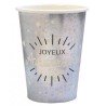 10 GOBELETS ARGENT JOYEUX ANNIVERSAIRE BLANC ET NOIR