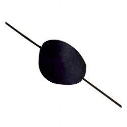CACHE OEIL OU BANDEAU PIRATE NOIR SATIN