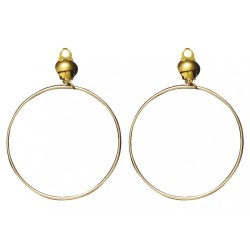 BOUCLES D'OREILLES CREOLES A CLIP LA PAIRE