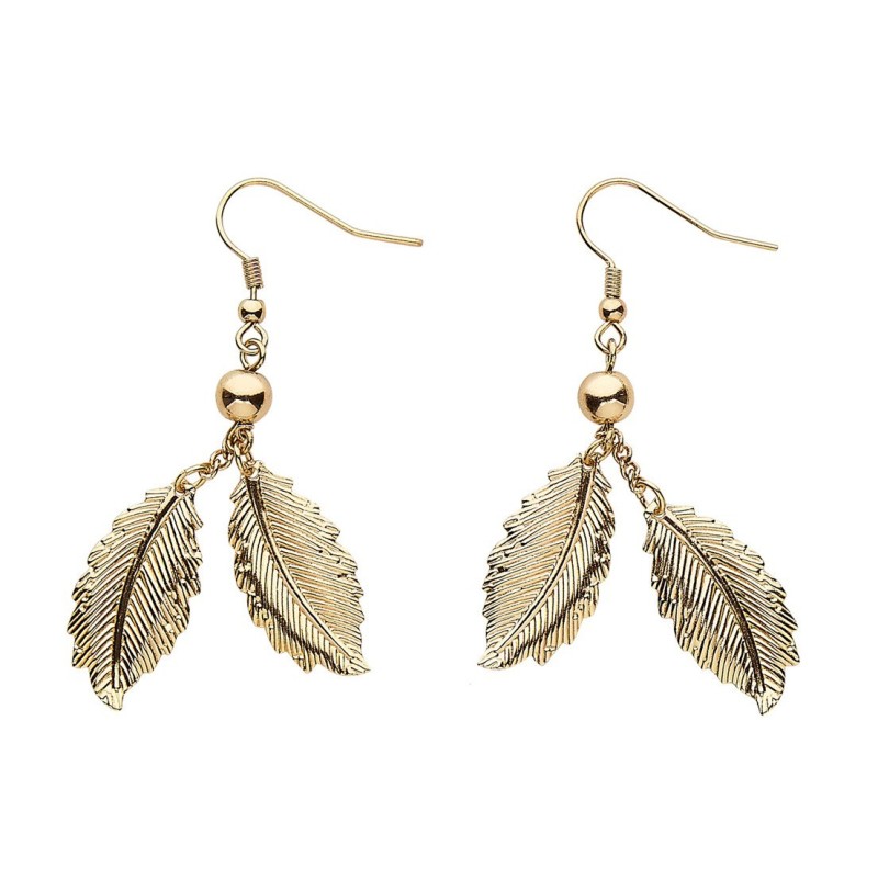 BOUCLES D'OREILLES FEUILLES DOREES BOUCLES D'OREILLES FEUILLES DOREES