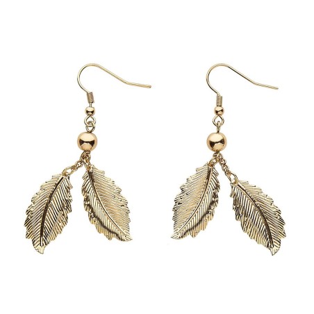 BOUCLES D'OREILLES FEUILLES DOREES