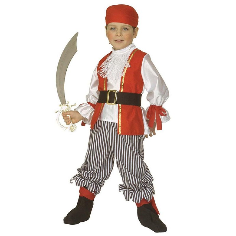 DEGUISEMENT ENFANT PIRATE ROUGE TAILLE 116 CM 