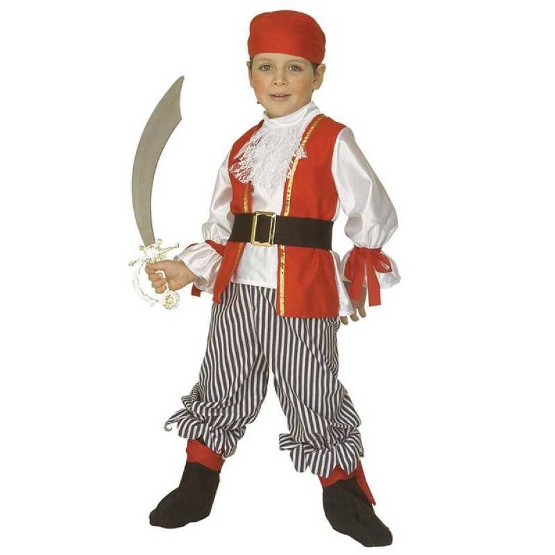 DEGUISEMENT ENFANT PIRATE ROUGE TAILLE 110 CM