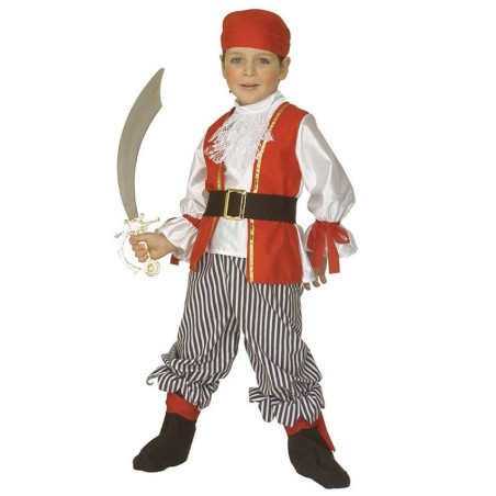 DEGUISEMENT ENFANT PIRATE ROUGE TAILLE 110 CM 