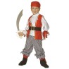 DEGUISEMENT ENFANT PIRATE ROUGE TAILLE 110 CM 