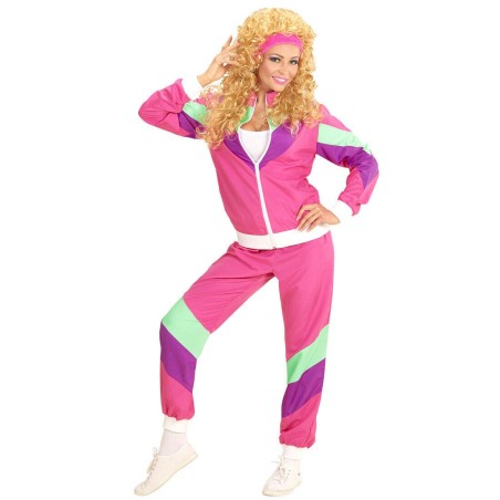 DEGUISEMENT SURVETEMENT OU JOGGING ROSE ANNEES 80'S TAILLE S