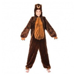 DEGUISEMENT COMBINAISON POILUE OURS BRUN TAILLE 164 CM 