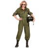 DEGUISEMENT FEMME PILOTE DE CHASSE COMBINAISON VERTE TAILLE S DEGUISEMENT FEMME PILOTE DE CHASSE COMBINAISON VERTE TAILLE S