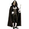 DEGUISEMENT CAPE SATIN NOIRE A CAPUCHE 145 CM