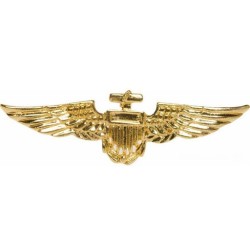 BROCHE AVIATEUR  DOREE