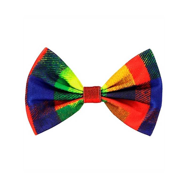 NOEUD PAPILLON CLOWN MULTICOLORE 