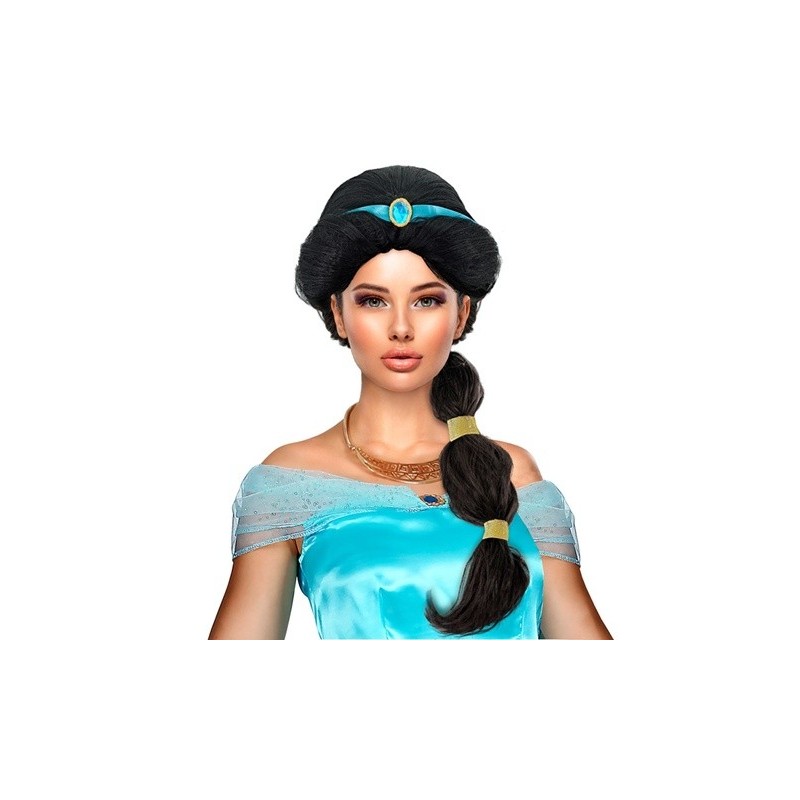 PERRUQUE JASMINE ORIENTALE BANDEAU BLEU PERRUQUE JASMINE ORIENTALE BANDEAU BLEU