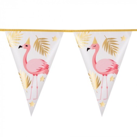 GUIRLANDE FANIONS FLAMANTS ROSE 4 METRES 