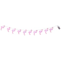 GUIRLANDE LUMINEUSE DE 10 LEDS DE FLAMANT ROSE 140 CM 