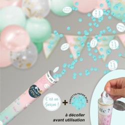 CANON A CONFETTIS BABY SHOWER GENDER REVEAL C'EST UN GARCON BLEU