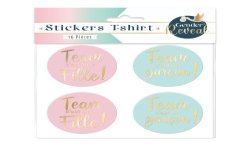 16 STICKERS OU AUTOCOLLANTS GENDER REVEAL FILLE OU GARCON
