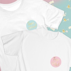 16 STICKERS OU AUTOCOLLANTS GENDER REVEAL FILLE OU GARCON
