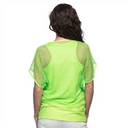 TOP EN RESILLE VERT FLUO TAILLE M-L
