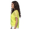 TOP EN RESILLE JAUNE FLUO TAILLE M-L TOP EN RESILLE JAUNE FLUO TAILLE M-L