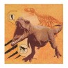 20 SERVIETTES DINOSAURES T-REX 33 X 33 CM 20 SERVIETTES DINOSAURES T-REX 33 X 33 CM