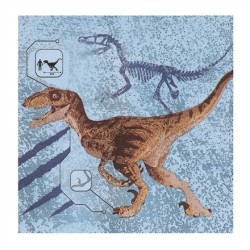 20 SERVIETTES DINOSAURES T-REX 33 X 33 CM
