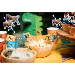 20 SERVIETTES DINOSAURES T-REX 33 X 33 CM