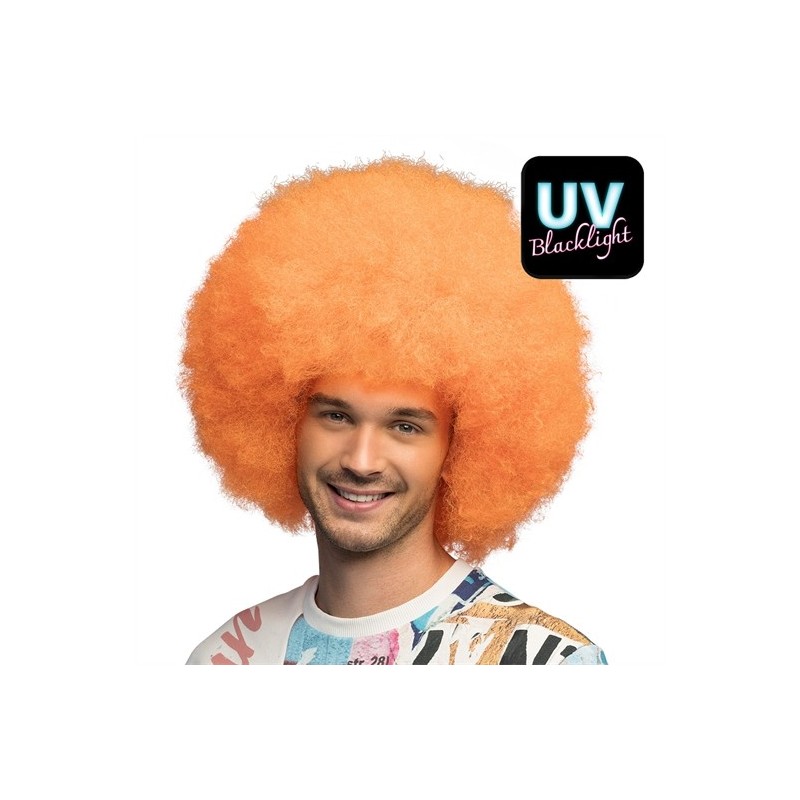 PERRUQUE SUGAR AFRO BOUCLEE ORANGE FLUO PERRUQUE SUGAR AFRO BOUCLEE ORANGE FLUO