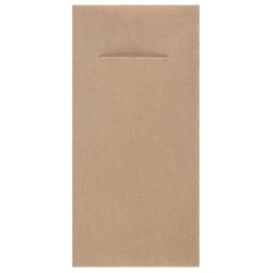 12 SERVIETTES PORTE COUVERT ETERNITY AIRLAID NATUREL OU KRAFT 40 X 40 CM