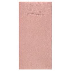 12 SERVIETTES PORTE COUVERT ETERNITY AIRLAID VIEUX ROSE OU ROSE GOLD 40 X 40 CM