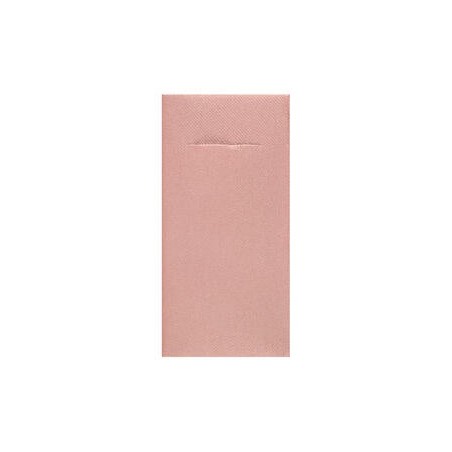 12 SERVIETTES PORTE COUVERT ETERNITY AIRLAID VIEUX ROSE OU ROSE GOLD 40 X 40 CM