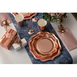 12 SERVIETTES PORTE COUVERT ETERNITY AIRLAID VIEUX ROSE OU ROSE GOLD 40 X 40 CM