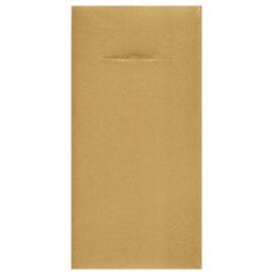 12 SERVIETTES PORTE COUVERT ETERNITY AIRLAID OR 40 X 40 CM