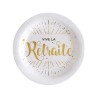 10 ASSIETTES VIVE LA RETRAITE OR ET BLANC  10 ASSIETTES VIVE LA RETRAITE OR ET BLANC