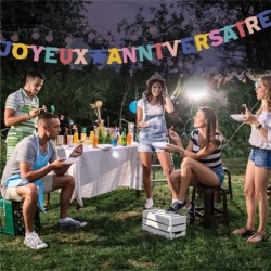 GUIRLANDE JOYEUX ANNIVERSAIRE 3 M MULTICOLORE CONFETTIS PARTY