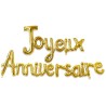 GUIRLANDE BALLON  JOYEUX ANNIVERSAIRE OR 3 METRES  GUIRLANDE BALLON  JOYEUX ANNIVERSAIRE OR 3 METRES