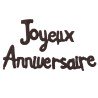 GUIRLANDE BALLON JOYEUX ANNIVERSAIRE NOIR 3 METRES