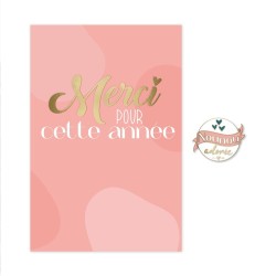 CARTE & PIN'S MERCI POUR CETTE ANNEE NOUNOU ADOREE
