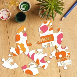 PUZZLE AFFECTIF EN COEUR NOUNOU MERCI POUR TOUT!