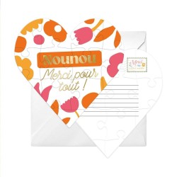 PUZZLE AFFECTIF EN COEUR NOUNOU MERCI POUR TOUT!