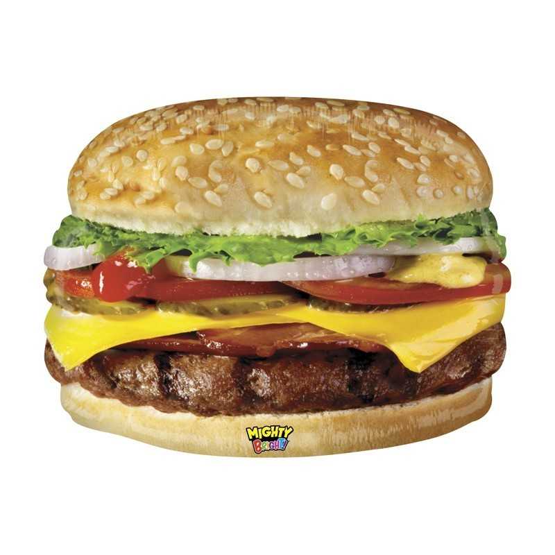 BALLON METALLIQUE HAMBURGER THEME PARTY FOOD 66 CM