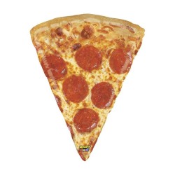 BALLON METALLIQUE PART DE PIZZA 74 CM THEME STREET FOOD